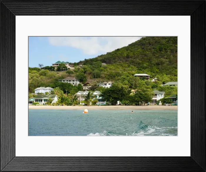 Framed Print : Oualie Beach Hotel, Nevis, St. Kitts and Nevis, Leeward Islands, West Indies, Caribbean Framed Print : Oualie Beach Hotel, Nevis, St. Kitts and Nevis, Leeward Islands, West Indies, Caribbean
