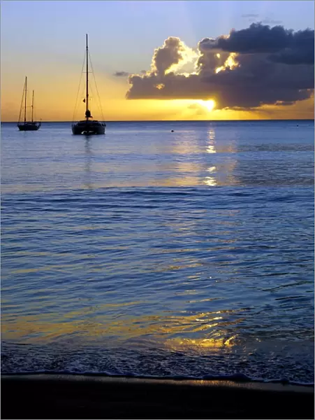 Sunset, St. Kitts and Nevis, Leeward Islands, West Indies, Caribbean, Central America