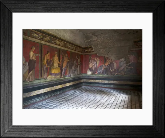 Framed Print : Triclinium frescoes, Villa dei Misteri, Pompeii, UNESCO World Heritage Site, Campania Framed Print : Triclinium frescoes, Villa dei Misteri, Pompeii, UNESCO World Heritage Site, Campania