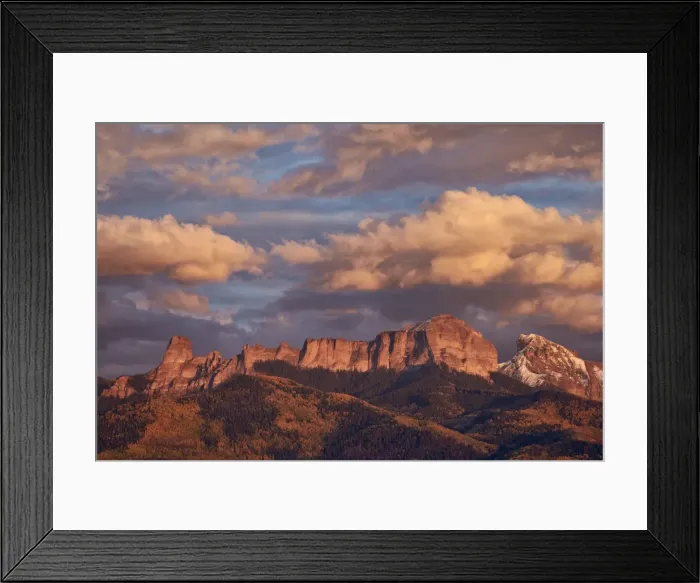 Framed Print : Clouds over Palisades at sunset, Uncompahgre National Forest, Colorado, United States of America Framed Print : Clouds over Palisades at sunset, Uncompahgre National Forest, Colorado, United States of America