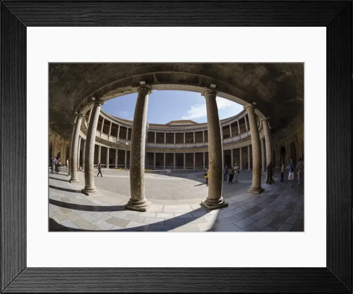 Framed Print : Palace of Charles V, Alhambra, UNESCO World Heritage Site, Granada, Province of Granada