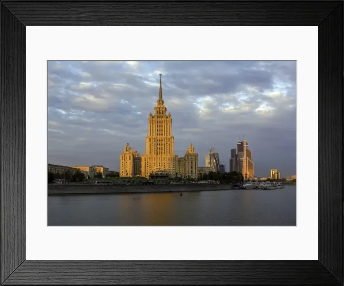 Framed Print : Moskva River and Hotel Ukraine, one of the seven sister skyscrapers, built in Moscow Framed Print : Moskva River and Hotel Ukraine, one of the seven sister skyscrapers, built in Moscow