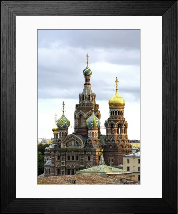 Framed Print : Domes of Church of the Saviour on Spilled Blood, UNESCO World Heritage Site, St. Petersburg Framed Print : Domes of Church of the Saviour on Spilled Blood, UNESCO World Heritage Site, St. Petersburg