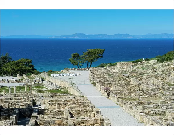 Ruins of ancient Kameiros, Kalavarda, Rhodes, Dodecanese Islands, Greek Islands, Greece