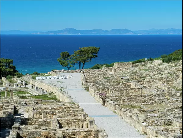 Ruins of ancient Kameiros, Kalavarda, Rhodes, Dodecanese Islands, Greek Islands, Greece