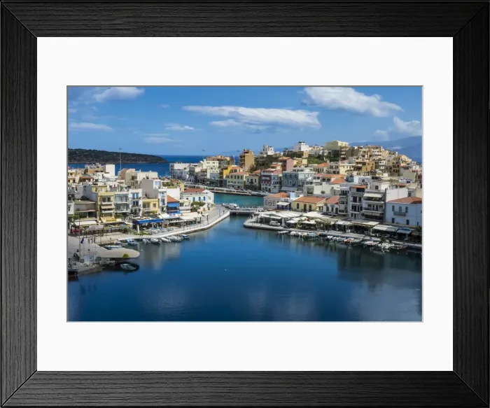 Framed Print : View over Lake Voulismeni, Agios Nikolaos, Crete, Greek Islands, Greece, Europe Framed Print : View over Lake Voulismeni, Agios Nikolaos, Crete, Greek Islands, Greece, Europe