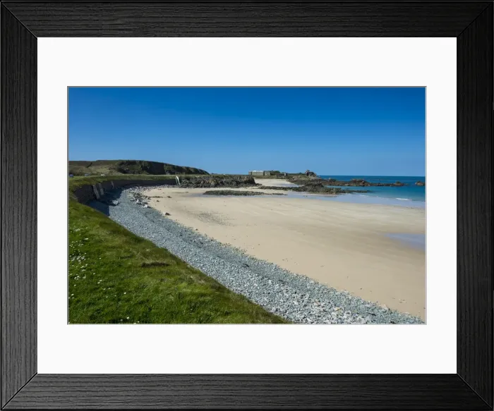 Framed Print : Corblets Bay with Chateau A L Etoc (Chateau Le Toc), Alderney, Channel Islands, United Kingdom Framed Print : Corblets Bay with Chateau A L Etoc (Chateau Le Toc), Alderney, Channel Islands, United Kingdom