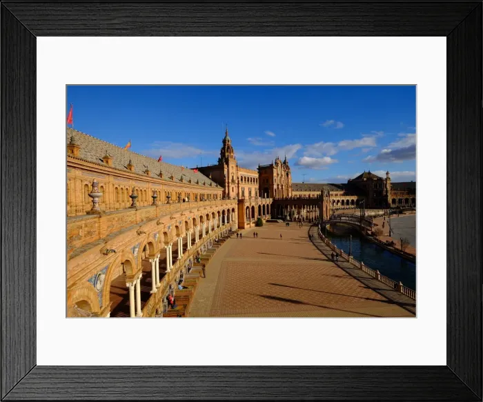 Framed Print : Plaza de Espana, built for the Ibero-American Exposition of 1929, Seville, Andalucia