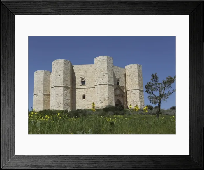 Framed Print : Castel del Monte, octagonal castle, built for Emperor Frederick II in the 1240s Framed Print : Castel del Monte, octagonal castle, built for Emperor Frederick II in the 1240s