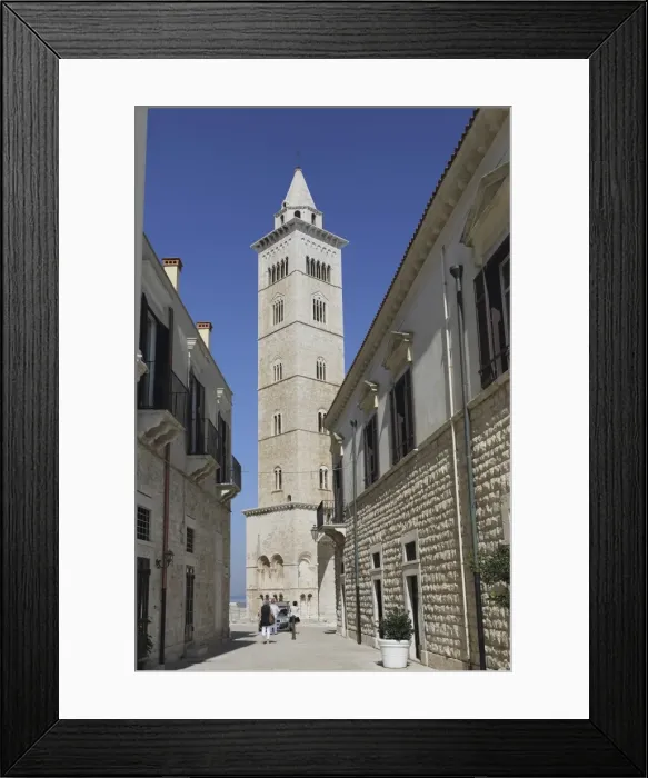 Framed Print : The 60 metre tall bell tower of the Cathedral of St. Nicholas the Pilgrim (San Nicola Framed Print : The 60 metre tall bell tower of the Cathedral of St. Nicholas the Pilgrim (San Nicola