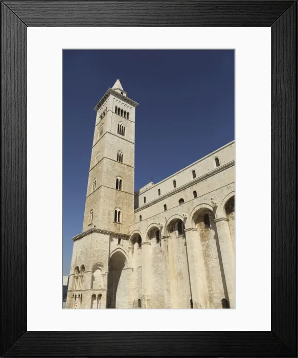 Framed Print : The 60m tall bell tower of the Cathedral of St. Nicholas the Pilgrim (San Nicola Framed Print : The 60m tall bell tower of the Cathedral of St. Nicholas the Pilgrim (San Nicola