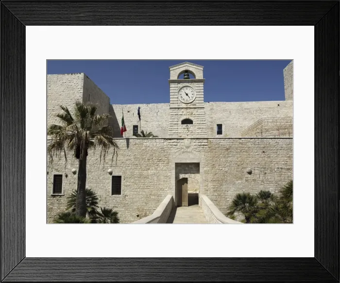 Framed Print : The gate of Castello Svevi, the 13th century castle built for King Frederick II Framed Print : The gate of Castello Svevi, the 13th century castle built for King Frederick II