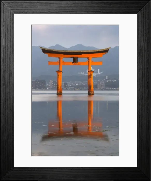 Framed Print : The floating Miyajima torii gate of Itsukushima Shrine at dusk, UNESCO World Heritage Site Framed Print : The floating Miyajima torii gate of Itsukushima Shrine at dusk, UNESCO World Heritage Site