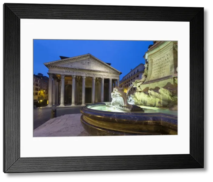 Framed Print : The Pantheon and fountain at night, UNESCO World Heritage Site, Piazza della Rotonda Framed Print : The Pantheon and fountain at night, UNESCO World Heritage Site, Piazza della Rotonda