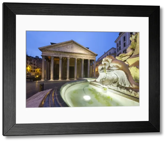 Framed Print : The Pantheon and fountain at night, UNESCO World Heritage Site, Piazza della Rotonda Framed Print : The Pantheon and fountain at night, UNESCO World Heritage Site, Piazza della Rotonda