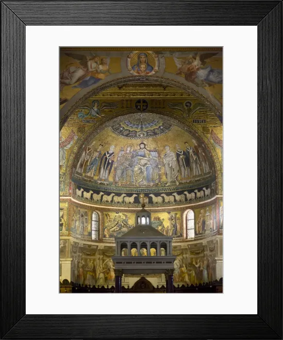 Framed Print : Mosaics inside the church of Santa Maria in Trastevere, Piazza Santa Maria in Trastevere Framed Print : Mosaics inside the church of Santa Maria in Trastevere, Piazza Santa Maria in Trastevere