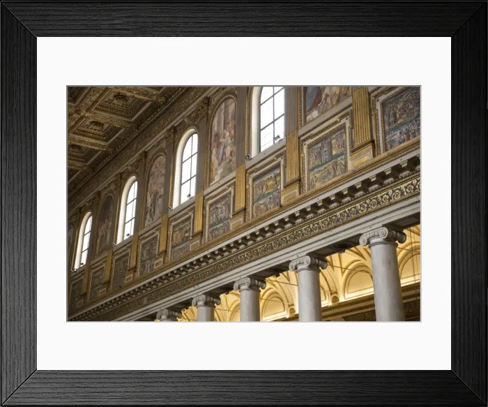 Framed Print : Mosaics along nave of basilica of Santa Maria Maggiore (St. Mary Major), Piazza Santa Framed Print : Mosaics along nave of basilica of Santa Maria Maggiore (St. Mary Major), Piazza Santa