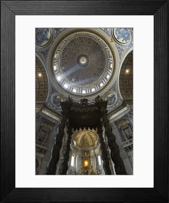 Framed Print : Berninis Baldacchino and Michelangelos dome, St. Peters Basilica, UNESCO World Heritage Site Framed Print : Berninis Baldacchino and Michelangelos dome, St. Peters Basilica, UNESCO World Heritage Site