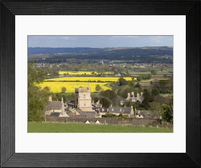 Framed Print : St. Lawrence church and oilseed rape fields, Bourton-on-the-Hill, Cotswolds, Gloucestershire Framed Print : St. Lawrence church and oilseed rape fields, Bourton-on-the-Hill, Cotswolds, Gloucestershire
