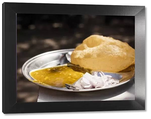 Chole Bhature Dish, Sector 7, Chandigarh, Punjab and Haryana Provinces, India, Asia