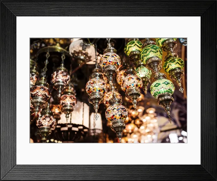 Framed Print : Mosaic glass Turkish lights on display, Grand Bazaar (Kapali Carsi), Istanbul, Turkey Framed Print : Mosaic glass Turkish lights on display, Grand Bazaar (Kapali Carsi), Istanbul, Turkey