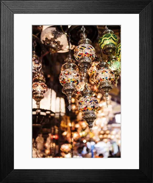 Framed Print : Mosaic glass Turkish lights on display, Grand Bazaar (Kapali Carsi), Istanbul, Turkey Framed Print : Mosaic glass Turkish lights on display, Grand Bazaar (Kapali Carsi), Istanbul, Turkey