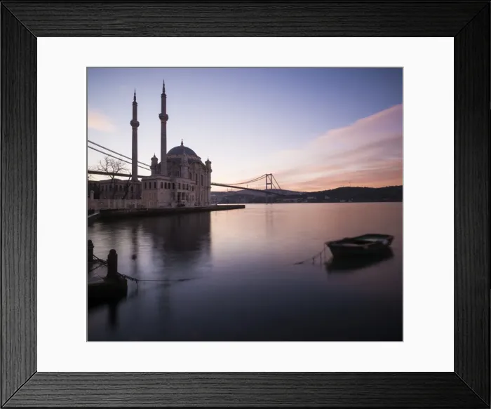 Framed Print : Exterior of Ortakoy Mosque and Bosphorus bridge at dawn, Ortakoy, Istanbul, Turkey Framed Print : Exterior of Ortakoy Mosque and Bosphorus bridge at dawn, Ortakoy, Istanbul, Turkey