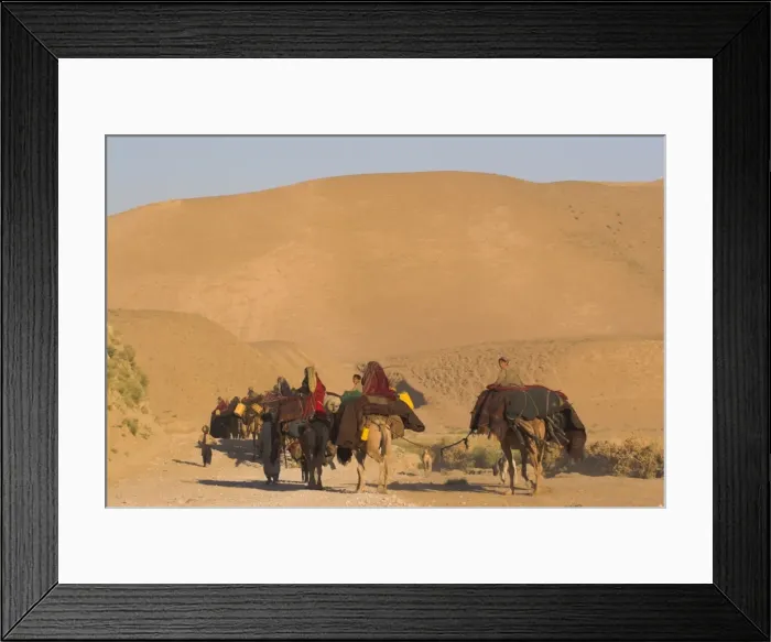 Framed Print : Kuchie nomad camel train, between Chakhcharan and Jam, Afghanistan, Asia Framed Print : Kuchie nomad camel train, between Chakhcharan and Jam, Afghanistan, Asia