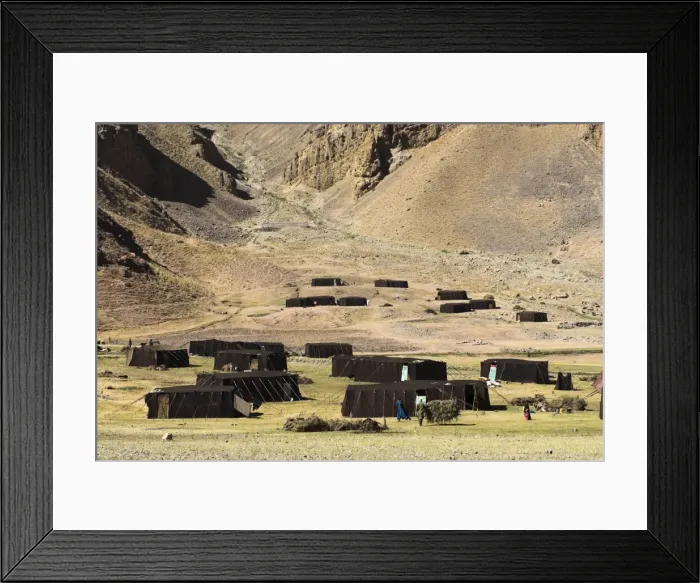 Framed Print : Summer yurts in camp of Aimaq semi-nomads, between Chakhcharan and Jam Framed Print : Summer yurts in camp of Aimaq semi-nomads, between Chakhcharan and Jam