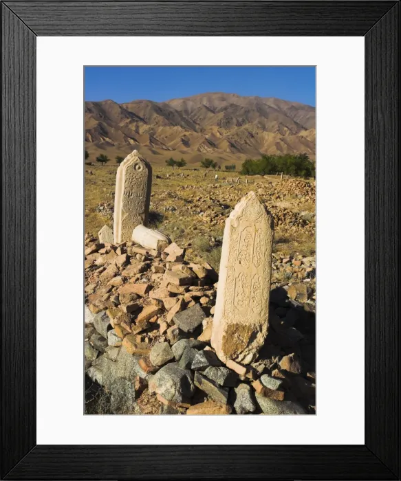 Framed Print : Tombs near Ghorid (12th century) ruins believed to be a mausoleum or madrassa Framed Print : Tombs near Ghorid (12th century) ruins believed to be a mausoleum or madrassa