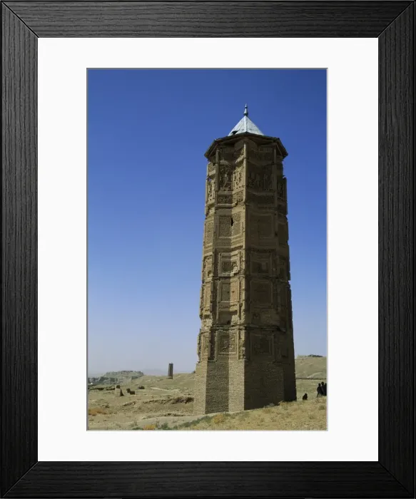 Framed Print : The minaret of Bahram Shah, one of two minarets built by Sultan Mas ud III Framed Print : The minaret of Bahram Shah, one of two minarets built by Sultan Mas ud III