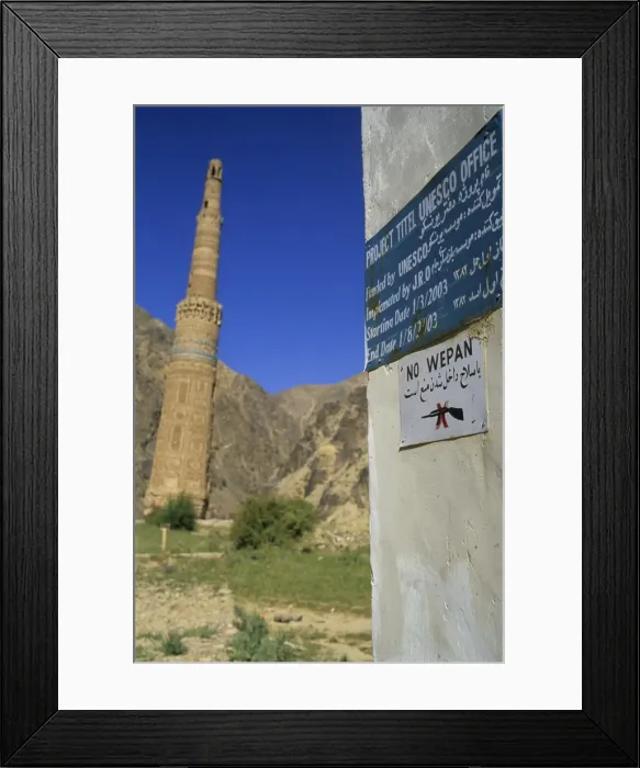 Framed Print : The 65 metre tall Minaret of Jam, built by Sultan Ghiyat Ud-Din Muhammad ben San Framed Print : The 65 metre tall Minaret of Jam, built by Sultan Ghiyat Ud-Din Muhammad ben San