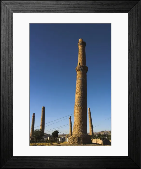 Framed Print : Minaret supported by steel cables, a project undertaken by UNESCO and local experts in 2003 Framed Print : Minaret supported by steel cables, a project undertaken by UNESCO and local experts in 2003