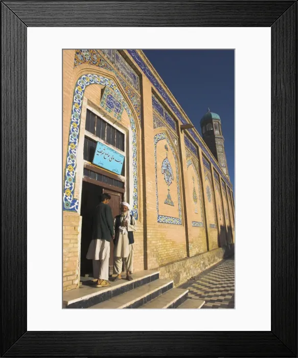 Framed Print : Men talking outside the Friday Mosque or Masjet-eJam, Herat, Herat Province Framed Print : Men talking outside the Friday Mosque or Masjet-eJam, Herat, Herat Province