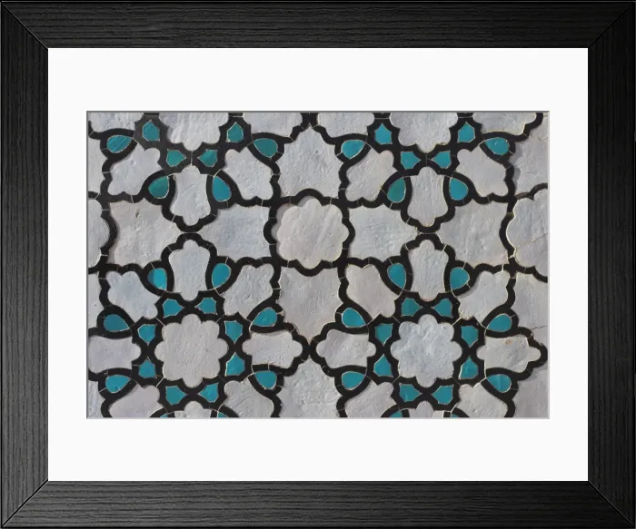 Framed Print : Detail of tilework on the Friday Mosque or Masjet-eJam, built in the year 1200 by the Ghorid Sultan Ghiyasyddin on the site of an earlier 10th century mosque, Herat, Herat Province Framed Print : Detail of tilework on the Friday Mosque or Masjet-eJam, built in the year 1200 by the Ghorid Sultan Ghiyasyddin on the site of an earlier 10th century mosque, Herat, Herat Province