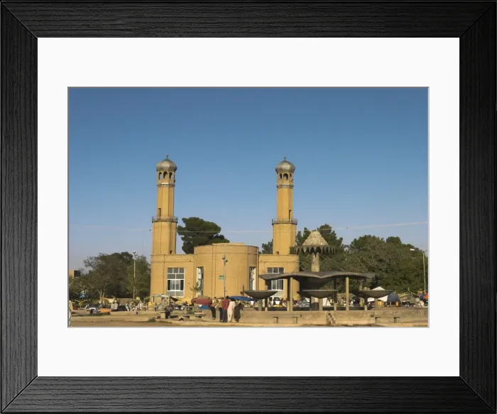 Framed Print : Fountain and mosque near The Citadel (Qala-i-Ikhtiyar-ud-din), Herat, Herat Province Framed Print : Fountain and mosque near The Citadel (Qala-i-Ikhtiyar-ud-din), Herat, Herat Province