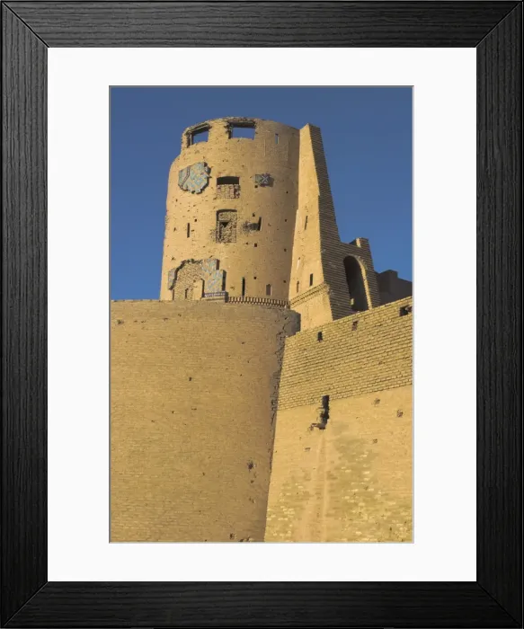 Framed Print : Timurid tilework on a tower of The Citadel (Qala-i-Ikhtiyar-ud-din), originally built by Alexander the Great, but in its present form by Malik Fakhruddin in 1305AD, Herat, Herat Province Framed Print : Timurid tilework on a tower of The Citadel (Qala-i-Ikhtiyar-ud-din), originally built by Alexander the Great, but in its present form by Malik Fakhruddin in 1305AD, Herat, Herat Province