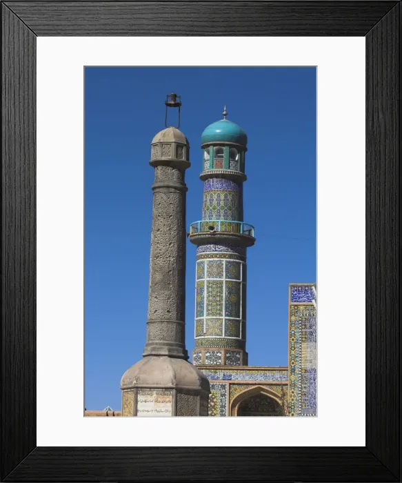 Framed Print : Monument to Afghanistans fallen soldiers in front of Friday Mosque or Masjet-eJam Framed Print : Monument to Afghanistans fallen soldiers in front of Friday Mosque or Masjet-eJam