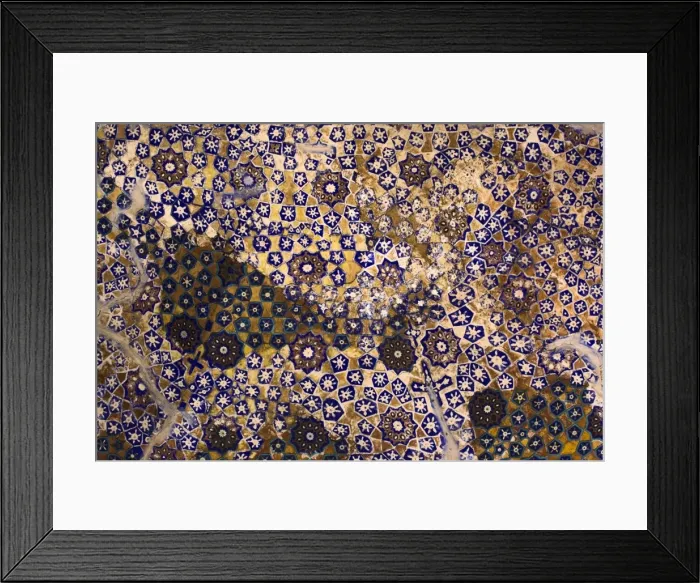 Framed Print : Timurid decoration, main Iwan of the interior courtyard, Sufi shrine of Gazargah Framed Print : Timurid decoration, main Iwan of the interior courtyard, Sufi shrine of Gazargah