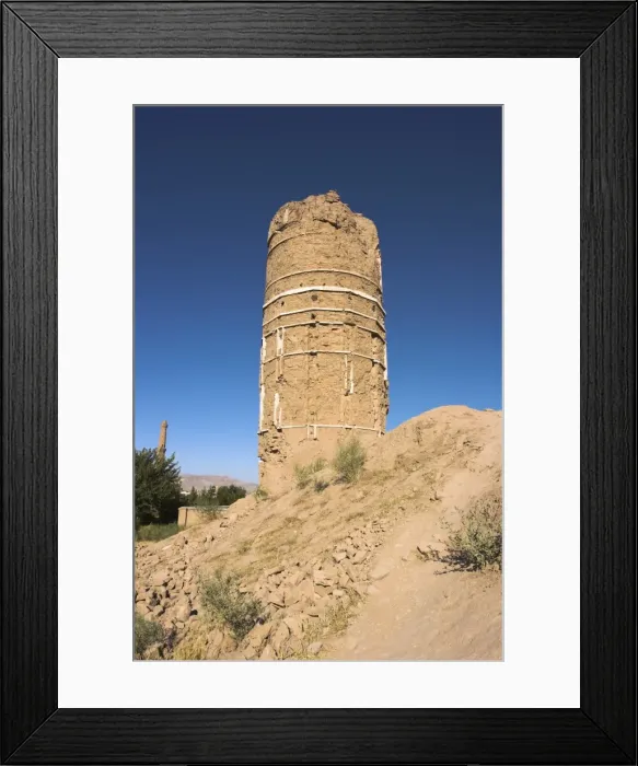 Framed Print : Partly destroyed minaret, one of several minarets in this complex, near Gaur Shads Framed Print : Partly destroyed minaret, one of several minarets in this complex, near Gaur Shads