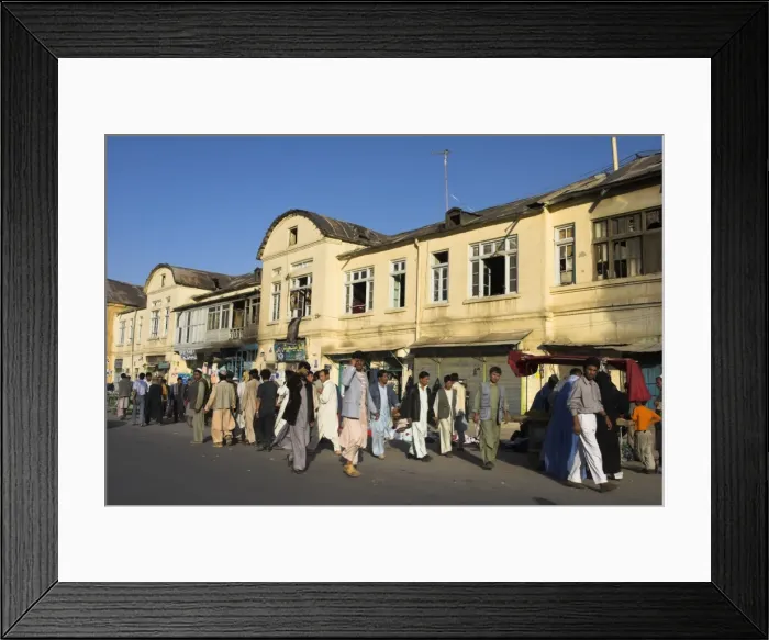 Framed Print : Street scene alongside the Kabul river, Central Kabul, Afghanistan, Asia Framed Print : Street scene alongside the Kabul river, Central Kabul, Afghanistan, Asia