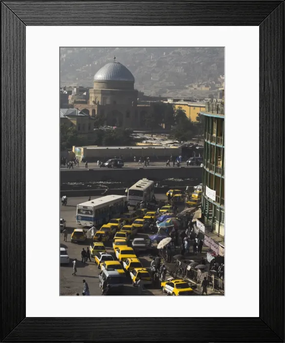 Framed Print : Early morning traffic, central area, Kabul, Afghanistan, Asia Framed Print : Early morning traffic, central area, Kabul, Afghanistan, Asia