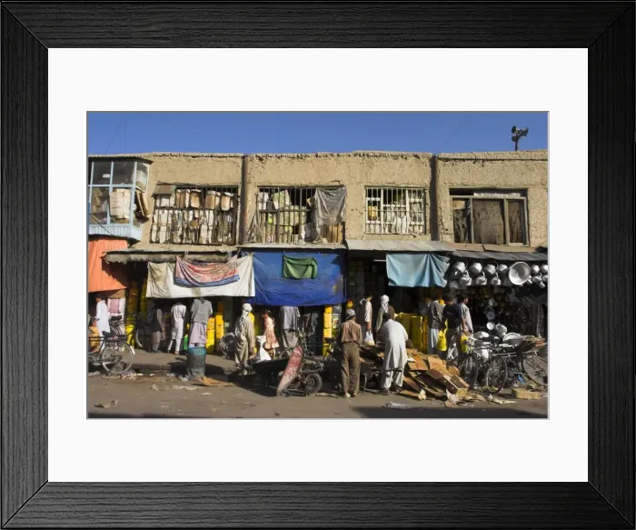 Framed Print : Street scene in Bazaar, Central area, Kabul, Afghanistan, Asia Framed Print : Street scene in Bazaar, Central area, Kabul, Afghanistan, Asia