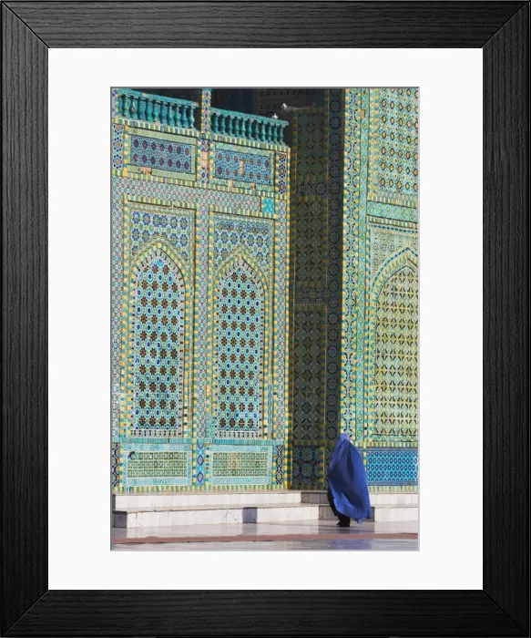 Framed Print : Pilgrim at the shrine of Hazrat Ali, who was assassinated in 661, Mazar-I-Sharif Framed Print : Pilgrim at the shrine of Hazrat Ali, who was assassinated in 661, Mazar-I-Sharif