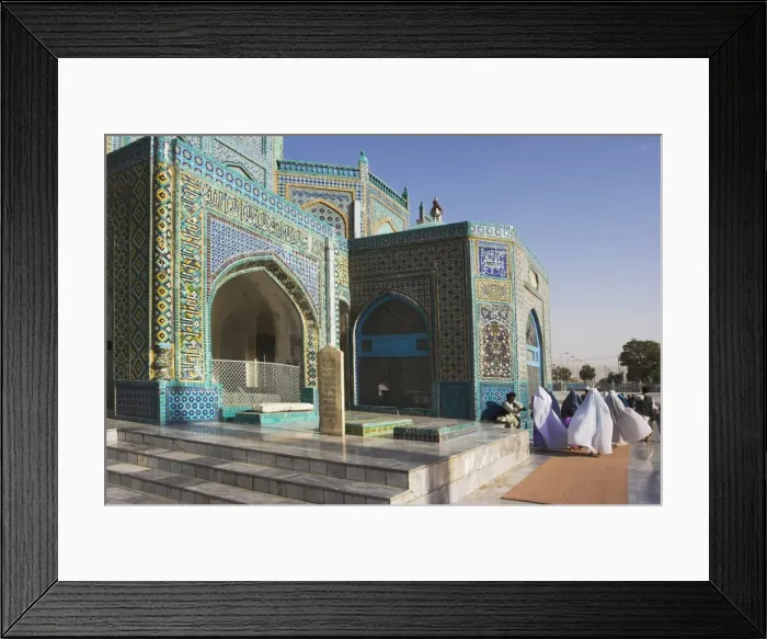 Framed Print : Pilgrims at the shrine of Hazrat Ali, who was assassinated in 661, Mazar-I-Sharif Framed Print : Pilgrims at the shrine of Hazrat Ali, who was assassinated in 661, Mazar-I-Sharif