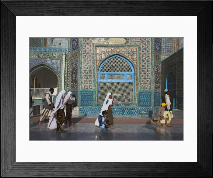 Framed Print : Pilgrims at the shrine of Hazrat Ali, who was assassinated in 661, Mazar-I-Sharif Framed Print : Pilgrims at the shrine of Hazrat Ali, who was assassinated in 661, Mazar-I-Sharif