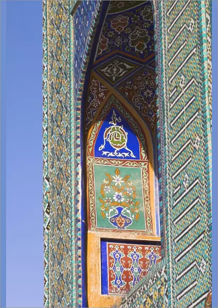 Tilework detail, Shrine of Hazrat Ali, who was assassinated in 661, Mazar-I-Sharif