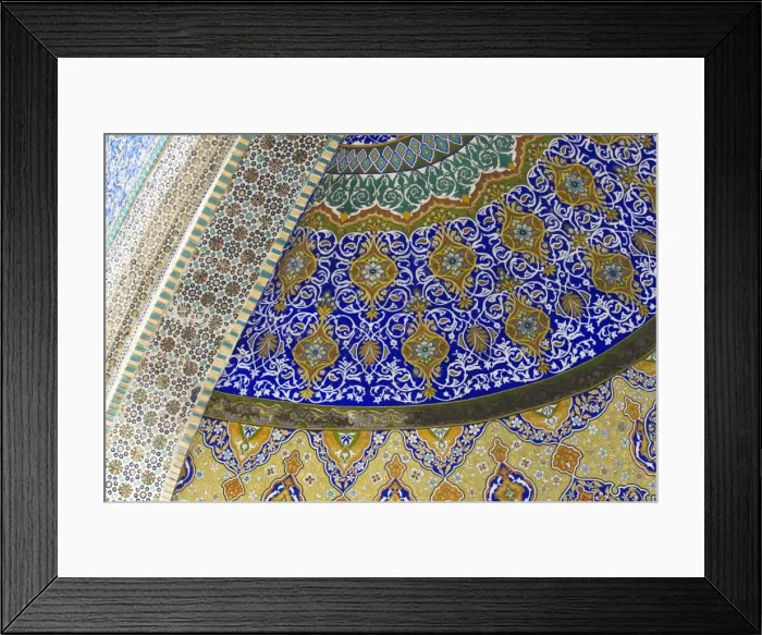 Framed Print : Detail of tilework, Shrine of Hazrat Ali, who was assassinated in 661, Mazar-I-Sharif Framed Print : Detail of tilework, Shrine of Hazrat Ali, who was assassinated in 661, Mazar-I-Sharif
