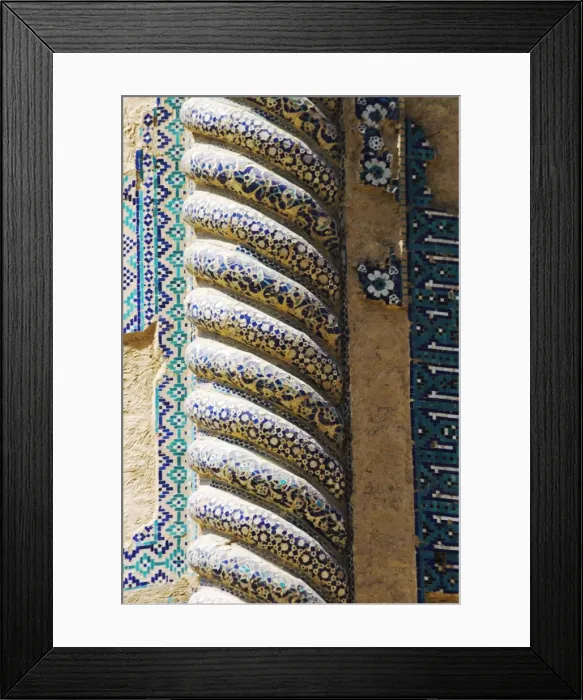 Framed Print : Unique Timurid corkscrew pillars of the Shrine of Khwaja Abu Nasr Parsa Framed Print : Unique Timurid corkscrew pillars of the Shrine of Khwaja Abu Nasr Parsa