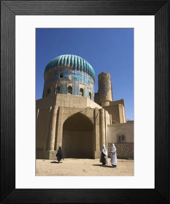 Framed Print : Ladies wearing burqas, Timurid shrine of Khwaja Abu Nasr Parsa, Balkh Framed Print : Ladies wearing burqas, Timurid shrine of Khwaja Abu Nasr Parsa, Balkh